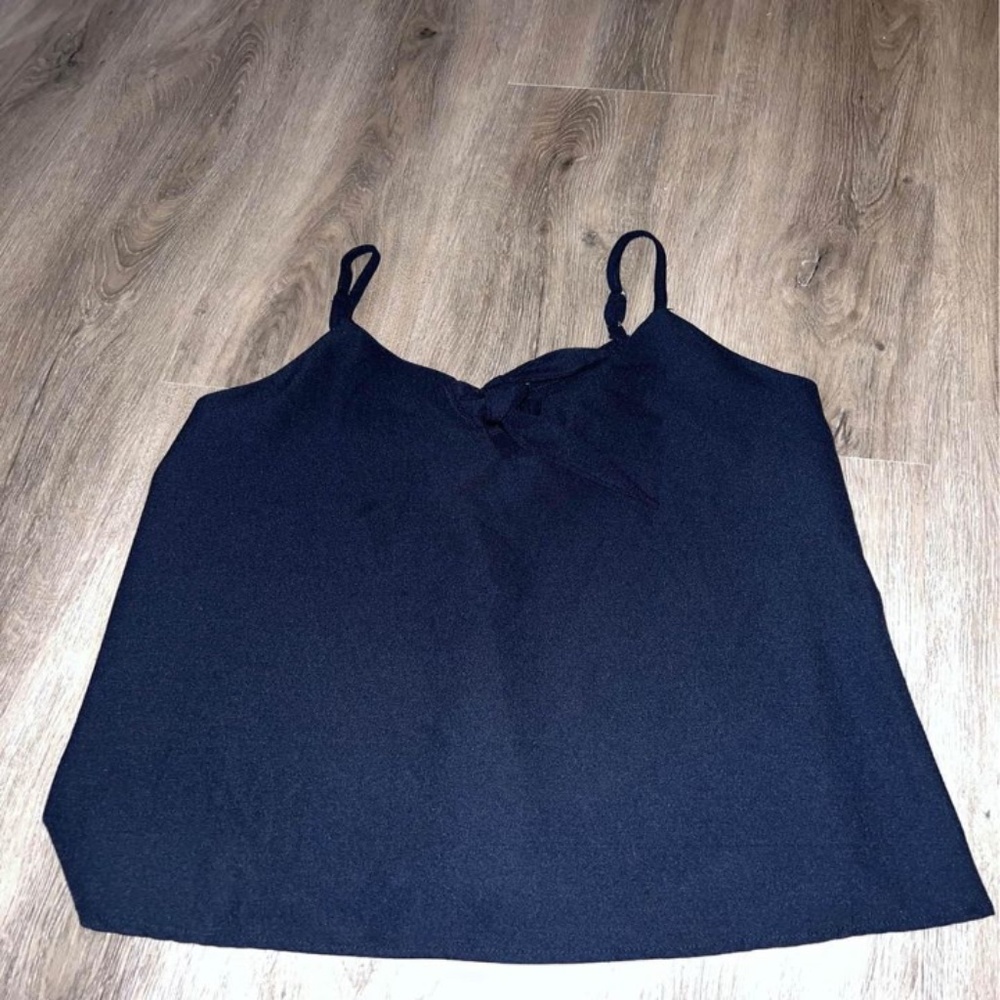 Guilty - Navy Tie Front Tank